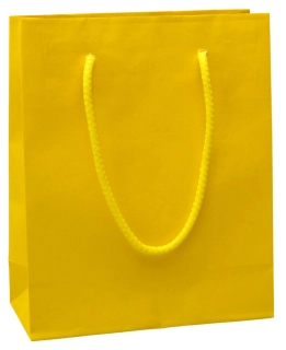 farebná papierová taška žltá prestigio